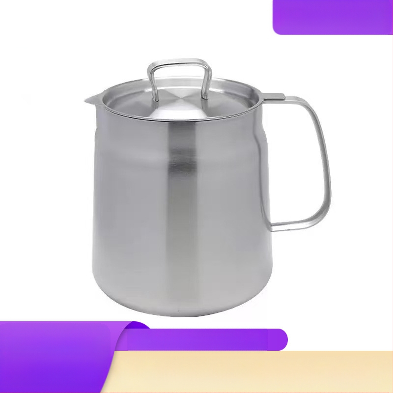 304 nerūdijančio plieno aliejaus filtravimo puodas, namų aliejaus saugojimo indas su dangčiu ir filtru, tinkamas pilimui aliejaus ir aliejaus šepetėliui