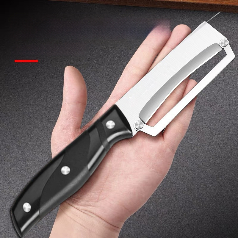 Huazhong Daugiafunkcinis virtuvės skutėjas — nerūdijančio plieno ašmenys, PP rankena, vaisių ir daržovių skutimui, ananasų peilis