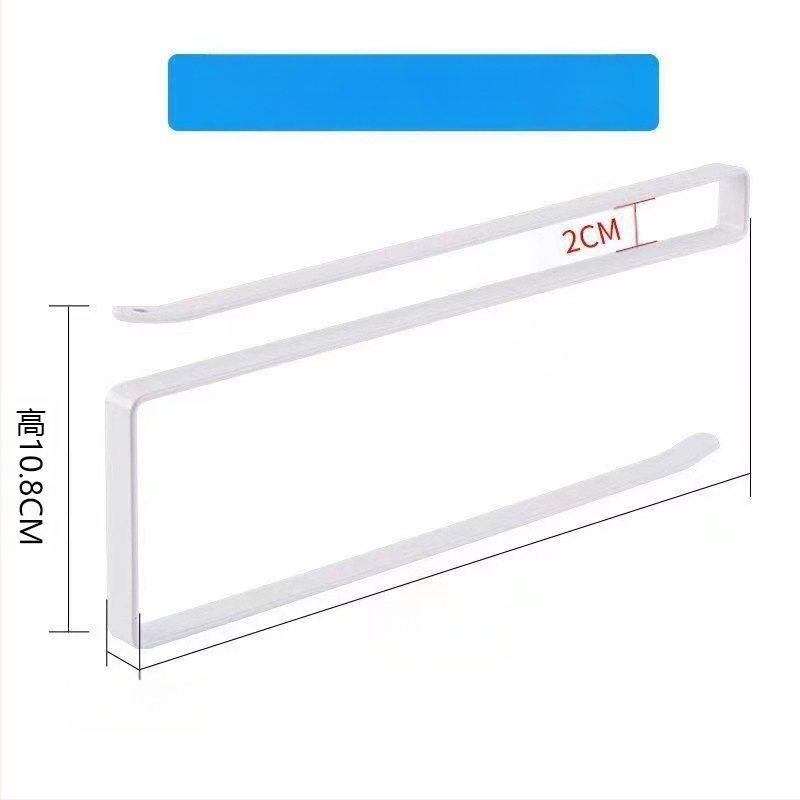 Pakabintas virtuvės popieriaus laikiklis be gręžimo, kvadratinis dizainas (Be gręžimo; Pakabos strypas; Popieriaus ritiniai ir plėvelė)