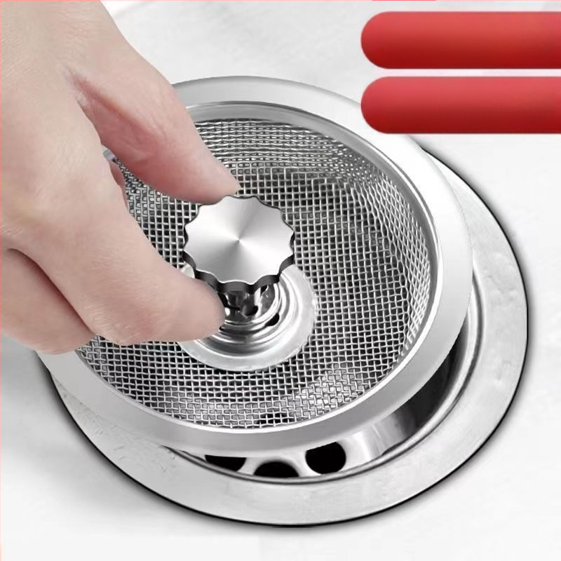 Rozsdamentes acél konyhai mosogató szűrő — univerzális kompatibilitás, modern minimalista kialakítás, modell HQ