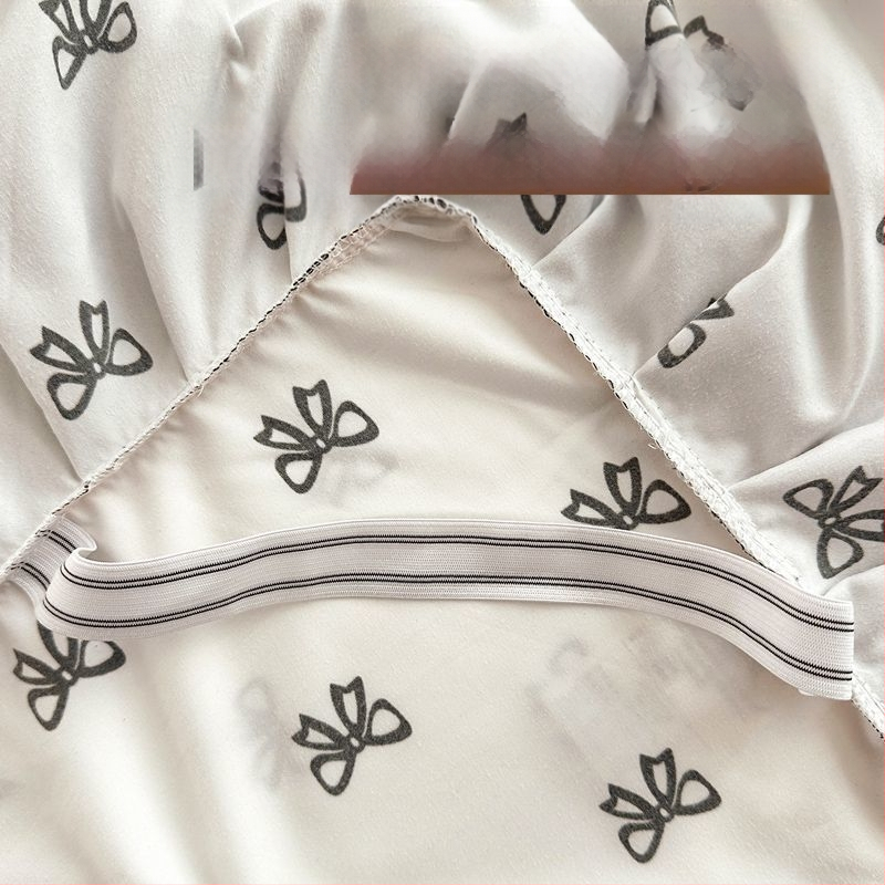 Donglei ελαστικό σεντόνι στρώματος, πολυεστέρας, ριγέ ταϊ-ντάι εκτύπωση, απλό ύφασμα, στυλ πριγκίπισσα/κορεάτικο