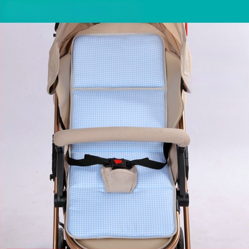 Kūdikio vežimėlio sėdynės pagalvė – medvilnė ir ledinis šilkas, Belshu, visiems sezonams universalus