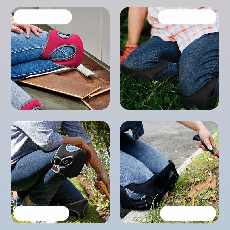 Sodo kelio pagalvėlės su elastine kempine apsauga lauko darbams (Medžiaga: Diving Material + Sponge; Apsaugos dalys: keliai; Auditorija: Suaugusieji; Kategorija: Kelio pagalvėlės)
