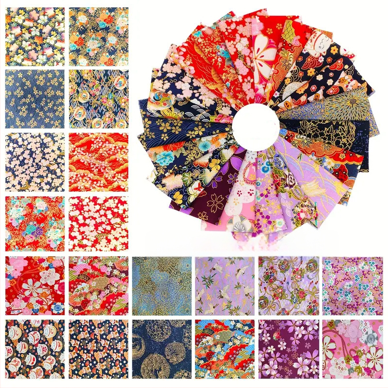 Японски стил тъкана плат за DIY кръпкова изработка — 30% полиестер, 70% памук; боядисано по прежда; за облекло и индустриална употреба; четири сезона