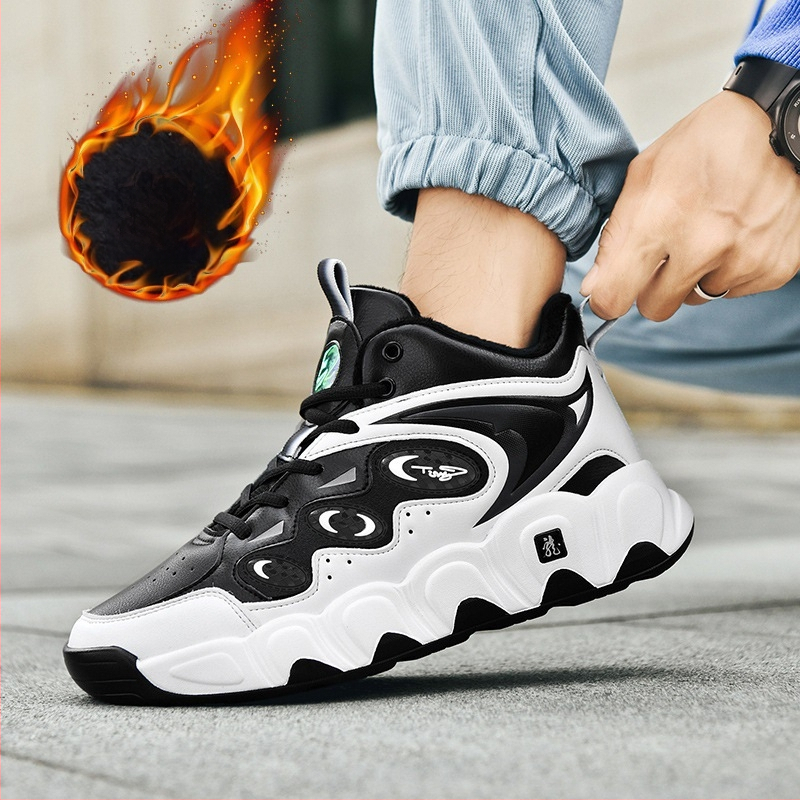 Ανδρικές παντόφλες με επάνω μέρος από μικροϊνες, σόλα από καουτσούκ, καμουφλάζ σχέδιο, παχιά σόλα, χειμώνας 2024