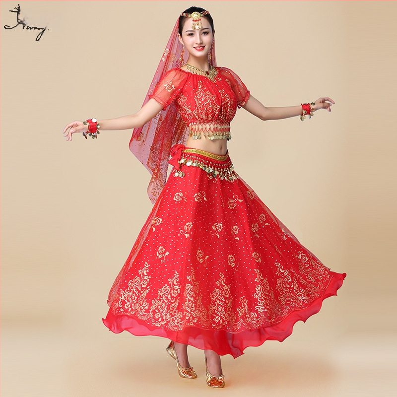 Huayu Σετ ενδυμάτων χορού της κοιλιάς για γυναίκες — 120D chiffon + floral gauze, ύφασμα νάιλον, Καλοκαίρι 2024 κυκλοφορία