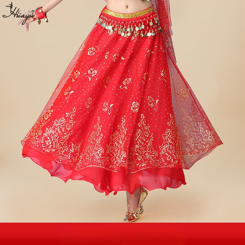 Huayu Σετ ενδυμάτων χορού της κοιλιάς για γυναίκες — 120D chiffon + floral gauze, ύφασμα νάιλον, Καλοκαίρι 2024 κυκλοφορία