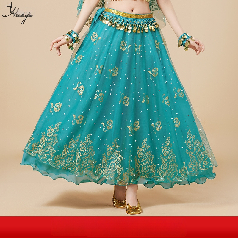 Huayu Σετ ενδυμάτων χορού της κοιλιάς για γυναίκες — 120D chiffon + floral gauze, ύφασμα νάιλον, Καλοκαίρι 2024 κυκλοφορία