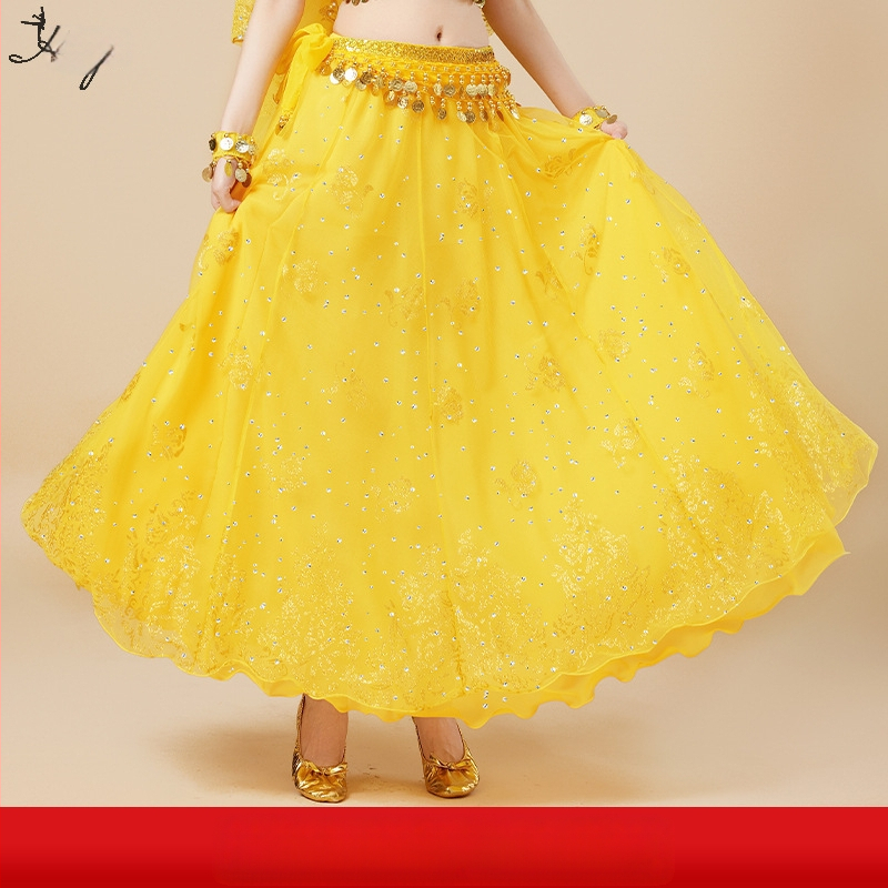 Huayu Σετ ενδυμάτων χορού της κοιλιάς για γυναίκες — 120D chiffon + floral gauze, ύφασμα νάιλον, Καλοκαίρι 2024 κυκλοφορία