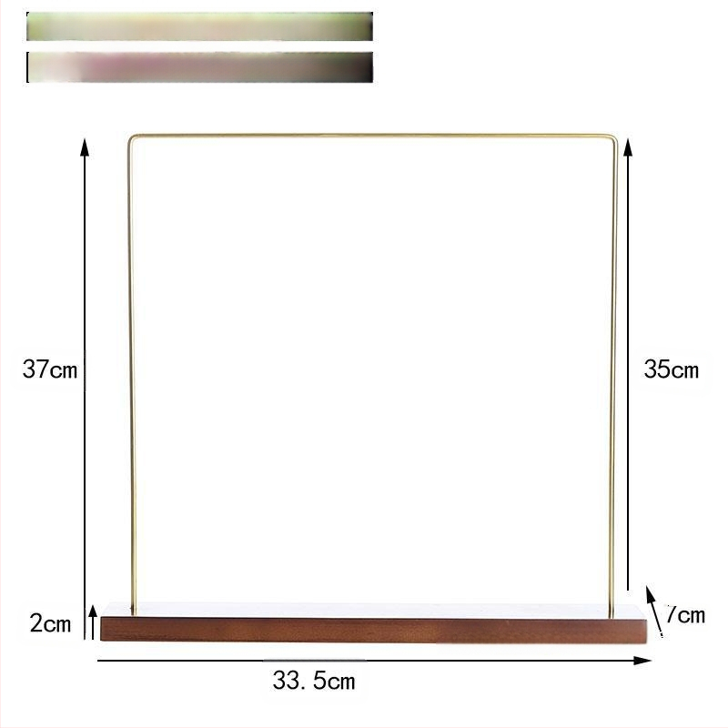 Μονόστρωτο ράφι επίδειξης κολιέ από ξύλο και μέταλλο – στυλ Art Wind, οικιακός οργανωτής κοσμημάτων