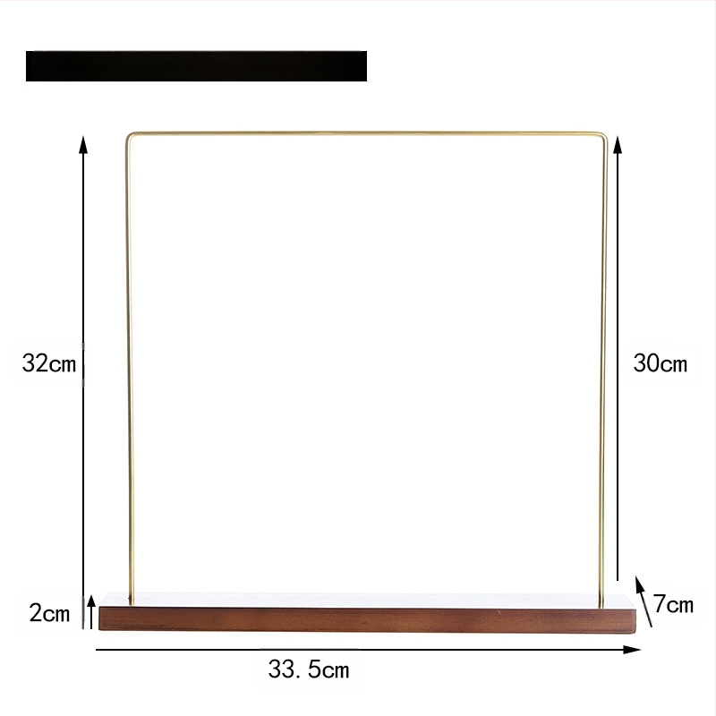 Μονόστρωτο ράφι επίδειξης κολιέ από ξύλο και μέταλλο – στυλ Art Wind, οικιακός οργανωτής κοσμημάτων