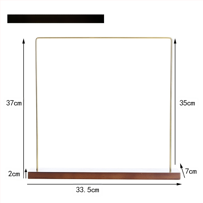 Μονόστρωτο ράφι επίδειξης κολιέ από ξύλο και μέταλλο – στυλ Art Wind, οικιακός οργανωτής κοσμημάτων