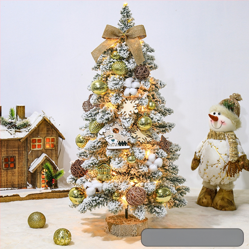 Mini floketu Kalėdų eglutės stalo dekoracijos, šiaurietiško stiliaus, PVC medžiaga, prekinis ženklas Hao guan, kategorija: Kalėdų eglutė, IP leidimas: Ne