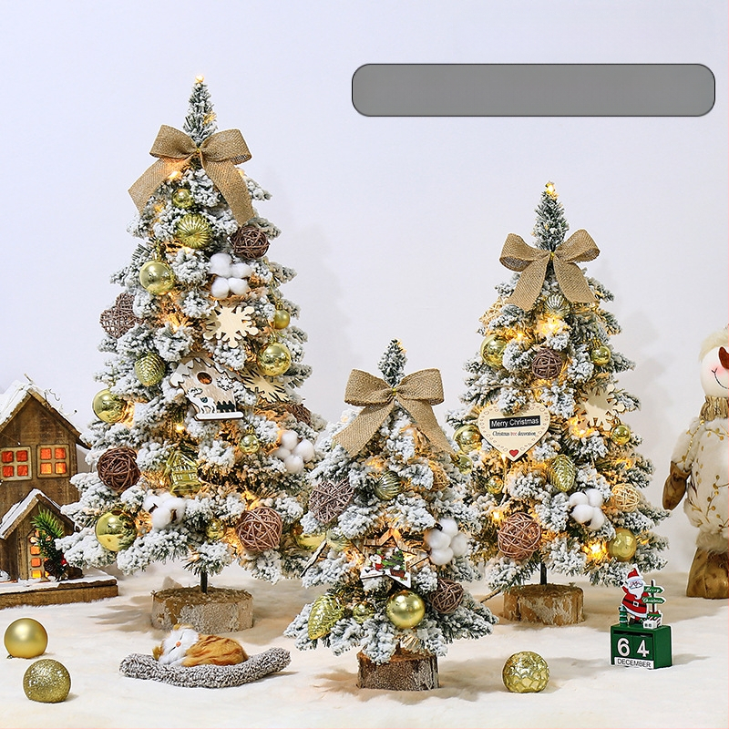 Mini floketu Kalėdų eglutės stalo dekoracijos, šiaurietiško stiliaus, PVC medžiaga, prekinis ženklas Hao guan, kategorija: Kalėdų eglutė, IP leidimas: Ne