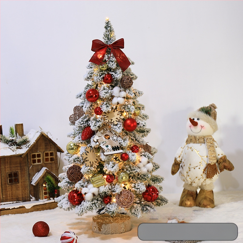 Mini floketu Kalėdų eglutės stalo dekoracijos, šiaurietiško stiliaus, PVC medžiaga, prekinis ženklas Hao guan, kategorija: Kalėdų eglutė, IP leidimas: Ne