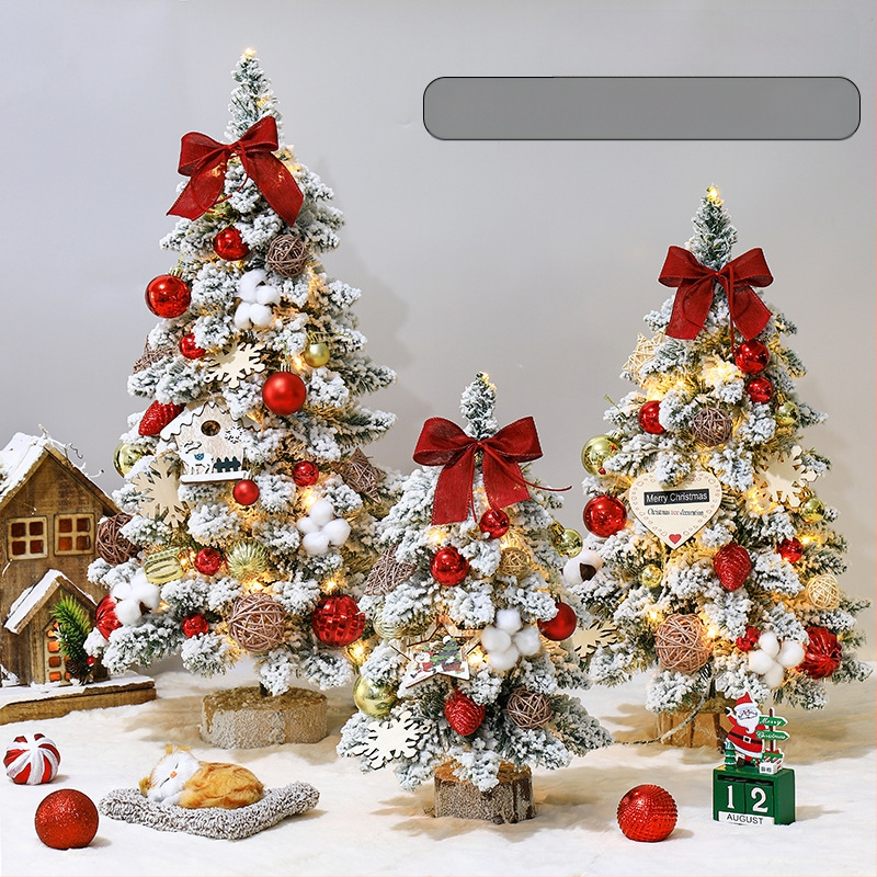 Mini floketu Kalėdų eglutės stalo dekoracijos, šiaurietiško stiliaus, PVC medžiaga, prekinis ženklas Hao guan, kategorija: Kalėdų eglutė, IP leidimas: Ne