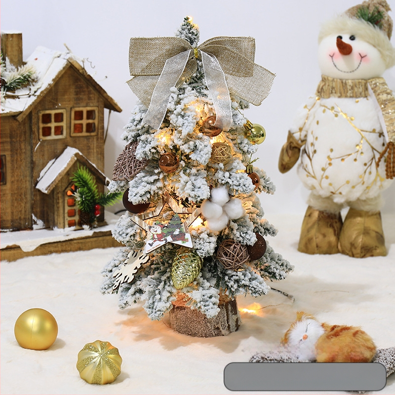 Mini floketu Kalėdų eglutės stalo dekoracijos, šiaurietiško stiliaus, PVC medžiaga, prekinis ženklas Hao guan, kategorija: Kalėdų eglutė, IP leidimas: Ne