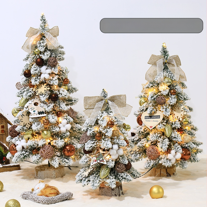 Mini floketu Kalėdų eglutės stalo dekoracijos, šiaurietiško stiliaus, PVC medžiaga, prekinis ženklas Hao guan, kategorija: Kalėdų eglutė, IP leidimas: Ne