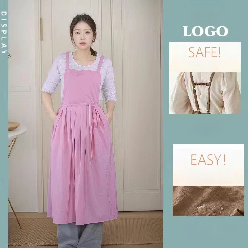 Bez piedurknēm fartuks – poliesteris, traipu izturīgs, modernas minimalistiskas stils, vienkrāsains