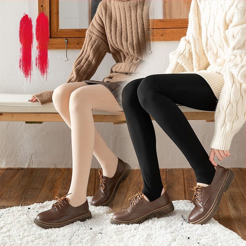 Flíses vastag harisnyanadrág, hip-lift és formázás, meleg, nylon 70–80%, egyszínű minta