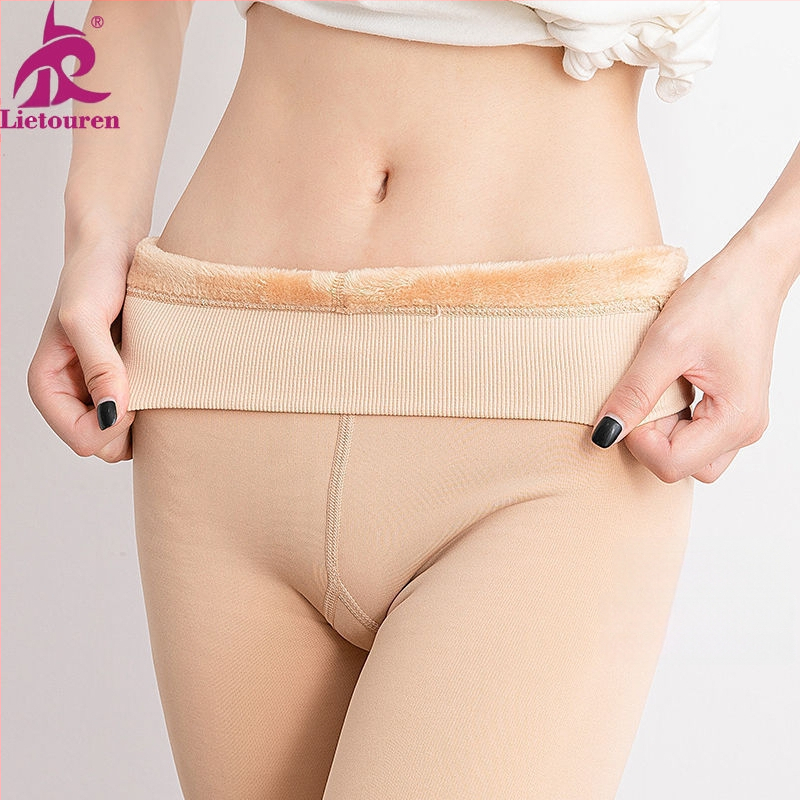 Flíses vastag harisnyanadrág, hip-lift és formázás, meleg, nylon 70–80%, egyszínű minta