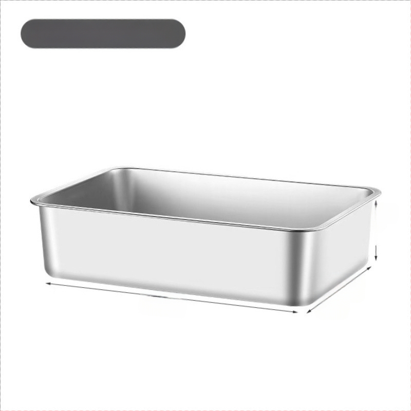 Rozsdamentes acél macskaalomtál, kétszintes kialakítás, fröccsenés elleni, fedéllel, több macskának