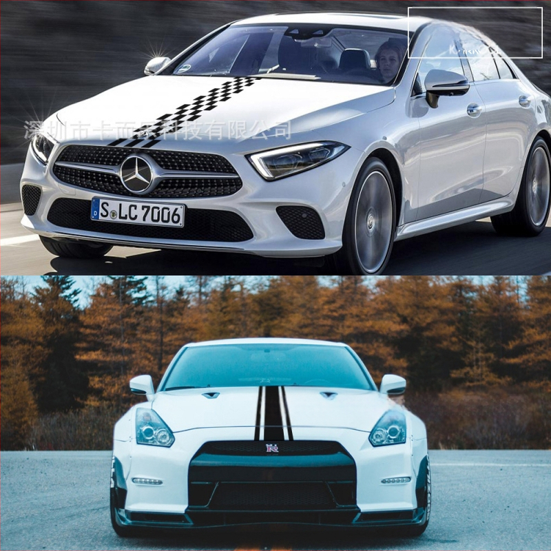 PVC αυτοκόλλητο καπό αυτοκινήτου — μακριά λωρίδα αυτοκόλλητων, για τη γραμμή πορτών, με ρυθμιζόμενο μήκος και πλάτος