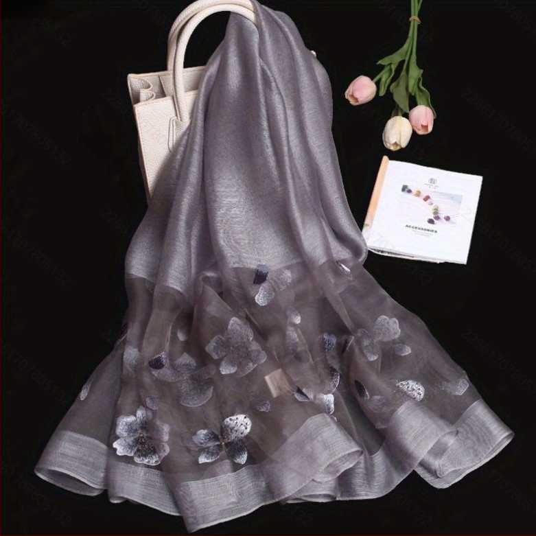Xin ruishi šilko šalikas su Su siuvinėjimu, Hangzhou šilkas, originalus dizainas, Žiema 2023