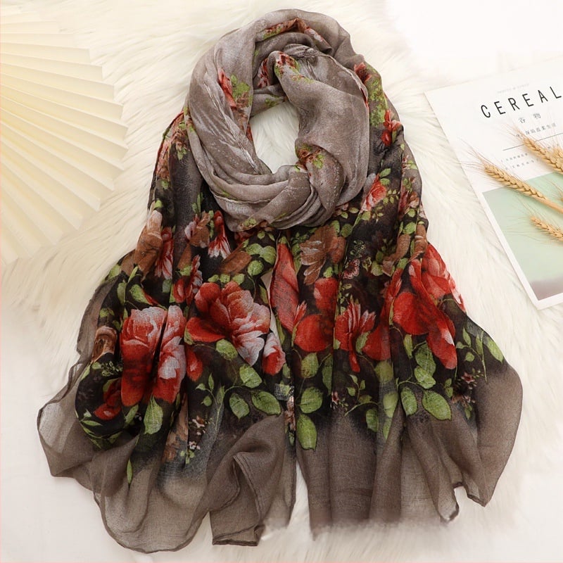 Šalikas iš Bali siūlų, paprastas audinys, šilta visoms sezonoms, ilgas šalikas, literatūros ir meno retro stilius