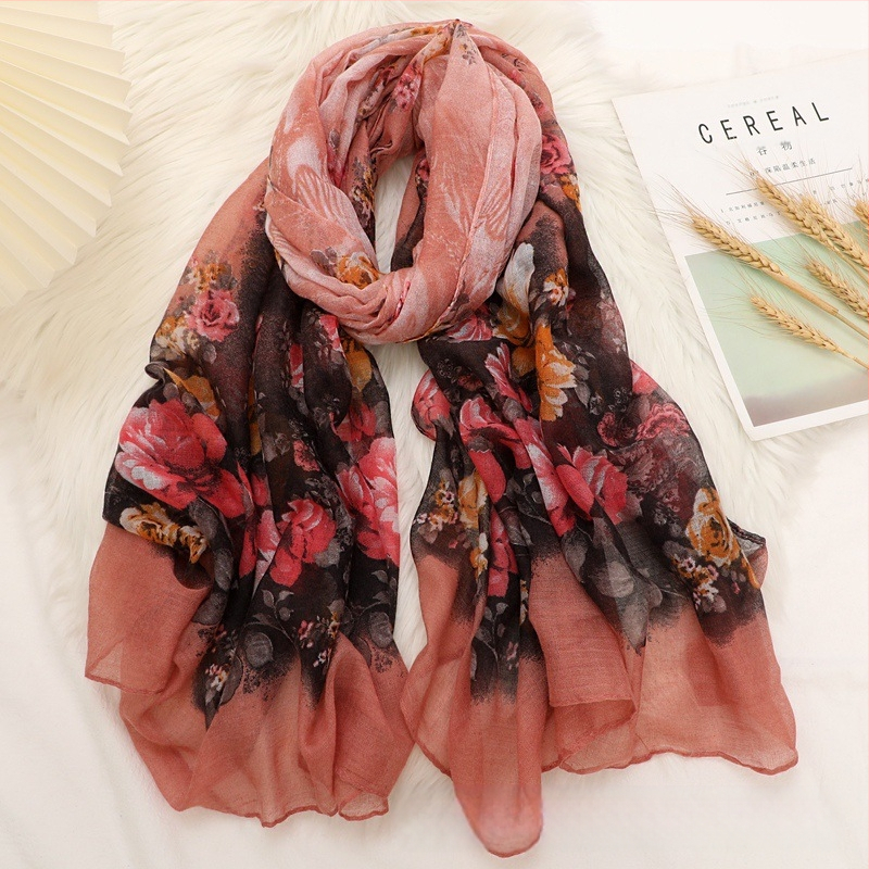 Šalikas iš Bali siūlų, paprastas audinys, šilta visoms sezonoms, ilgas šalikas, literatūros ir meno retro stilius