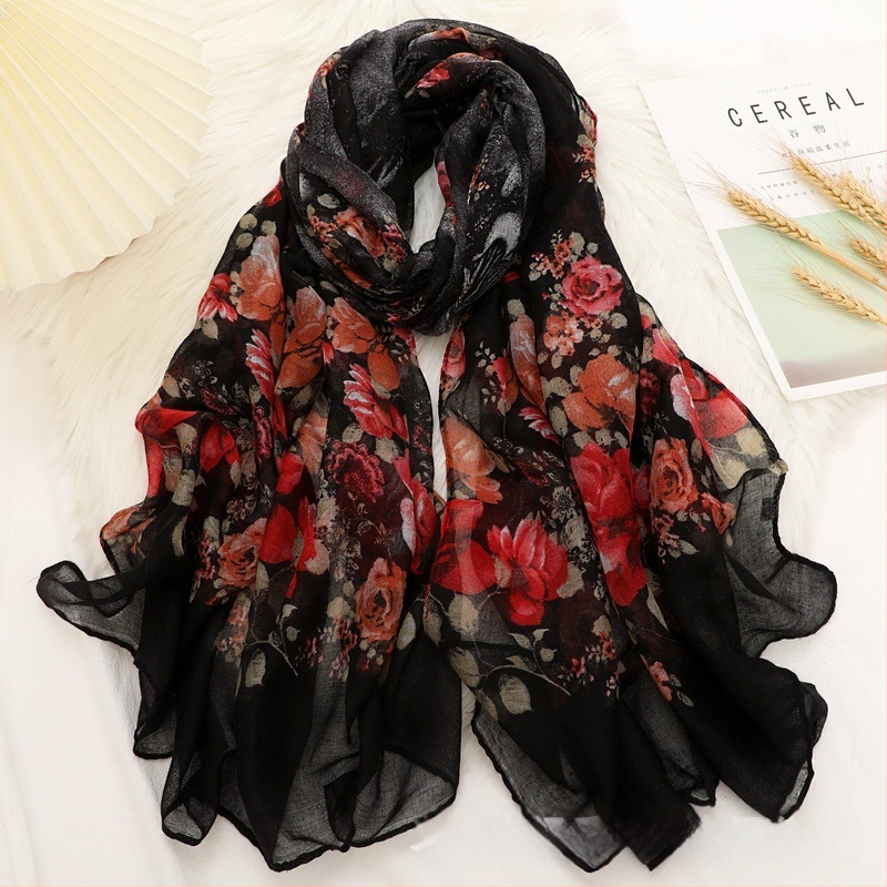 Šalikas iš Bali siūlų, paprastas audinys, šilta visoms sezonoms, ilgas šalikas, literatūros ir meno retro stilius