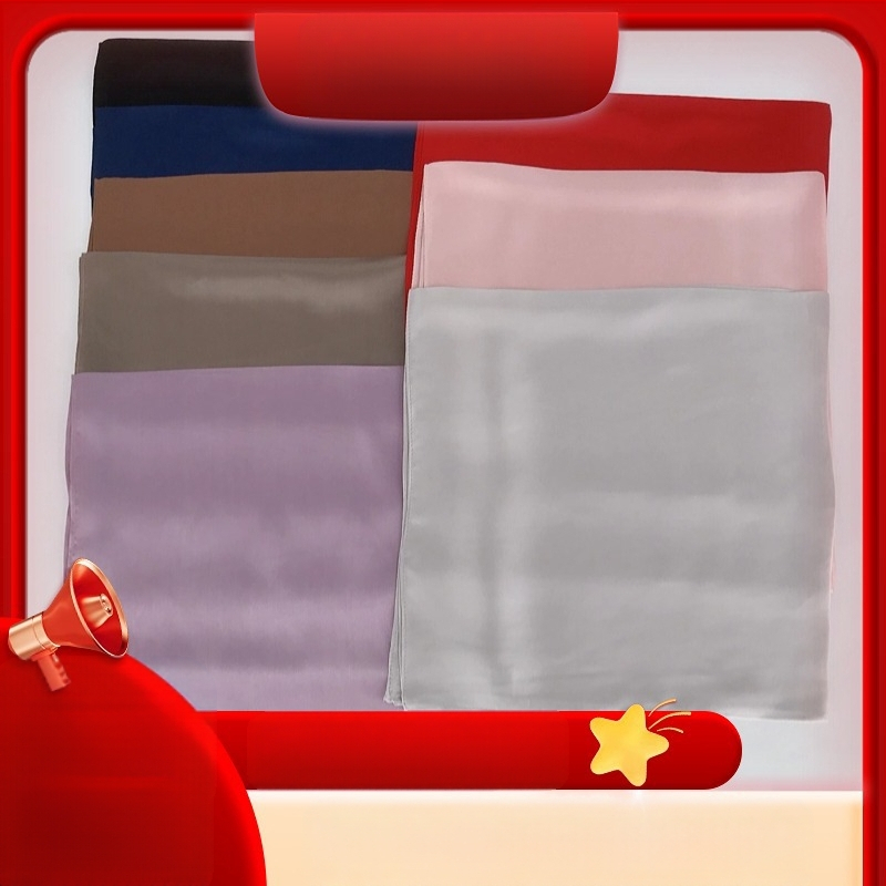 Yuetimei šilko kvadratinis šalikas — satino audinys, minimalistinis lengvas prabanga stilius, daugiau nei 96% šilko, 2023 m. pavasario leidimas