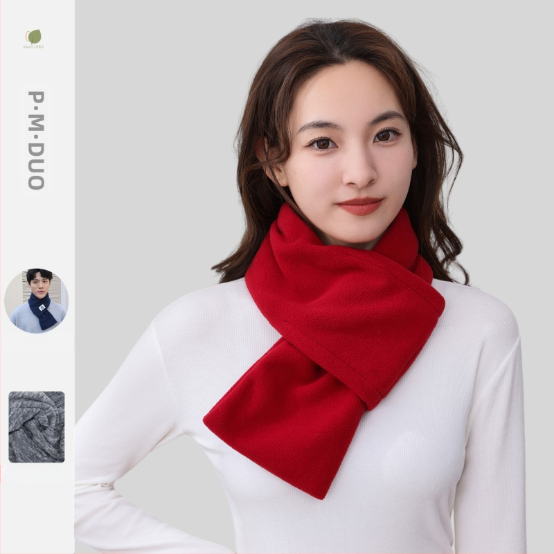 P·M·Duo fliso šalis vyrams, kaklo šildytuvas žiemai, poliesteris, megztas audinys