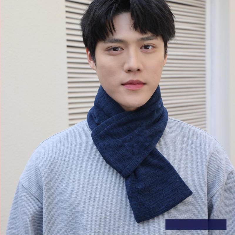 P·M·Duo fliso šalis vyrams, kaklo šildytuvas žiemai, poliesteris, megztas audinys