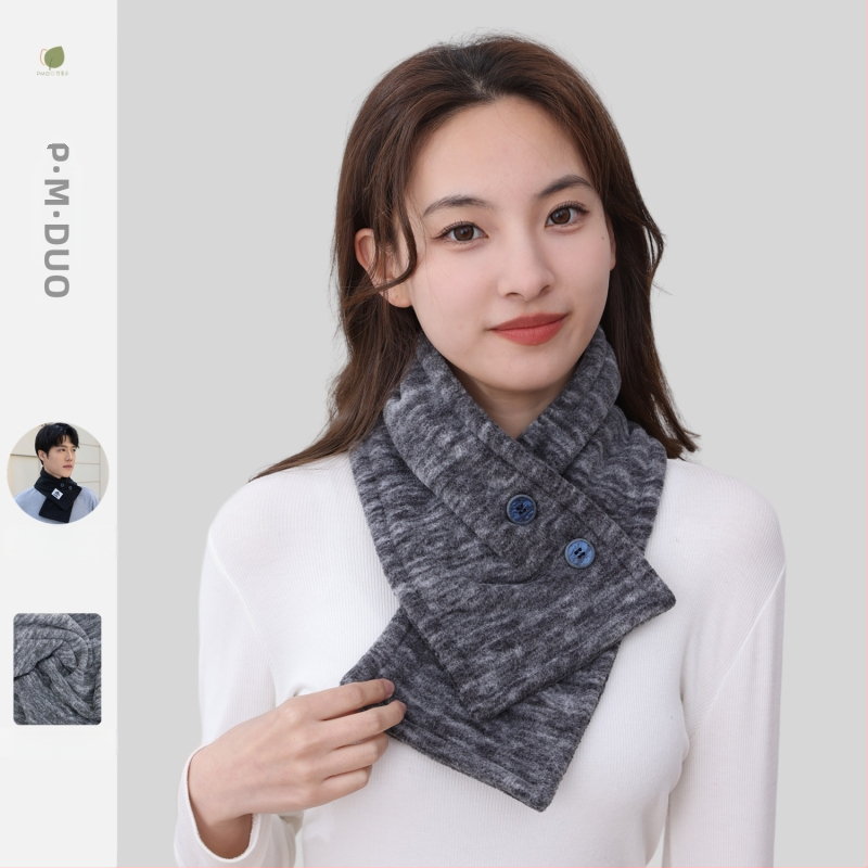 P·M·Duo fliso šalis vyrams, kaklo šildytuvas žiemai, poliesteris, megztas audinys