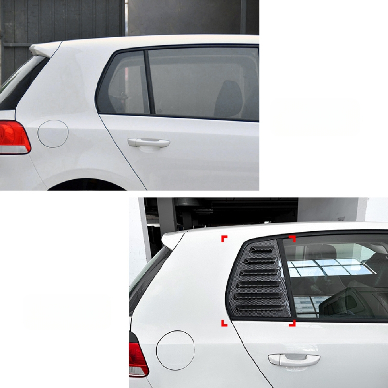 AMP-Z ABS lipdukas karoserijai VW Golf GTI Mk6/Mk7/Mk8 – Piano juodo karbono tekstūra, lipiniu montavimu