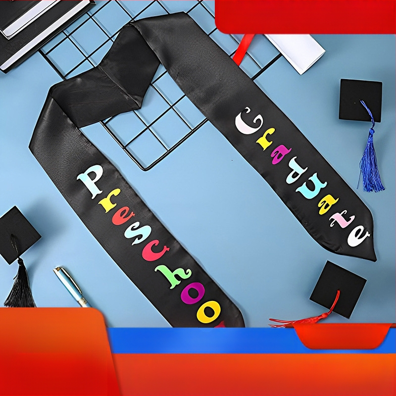 Παιδικός σατέν ιμάντας τελετών - unisex, καλοκαίρι, απλός μεσαίου μήκους, εκτυπωμένο σχέδιο