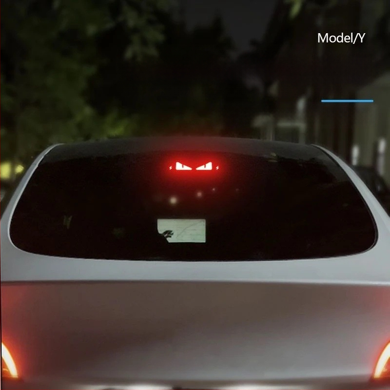 Στικερ φωτιστικού αυτοκινήτου για Tesla Model 3/Y με υφή ανθρακονημάτων, υλικό αντίγραφο ανθρακονήματος, εγκατάσταση με κύπελλο αναρρόφησης, προσαρμόσιμο