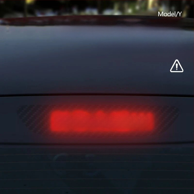 Στικερ φωτιστικού αυτοκινήτου για Tesla Model 3/Y με υφή ανθρακονημάτων, υλικό αντίγραφο ανθρακονήματος, εγκατάσταση με κύπελλο αναρρόφησης, προσαρμόσιμο