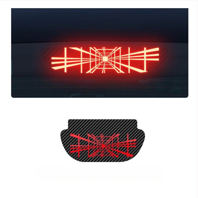 Στικερ φωτιστικού αυτοκινήτου για Tesla Model 3/Y με υφή ανθρακονημάτων, υλικό αντίγραφο ανθρακονήματος, εγκατάσταση με κύπελλο αναρρόφησης, προσαρμόσιμο