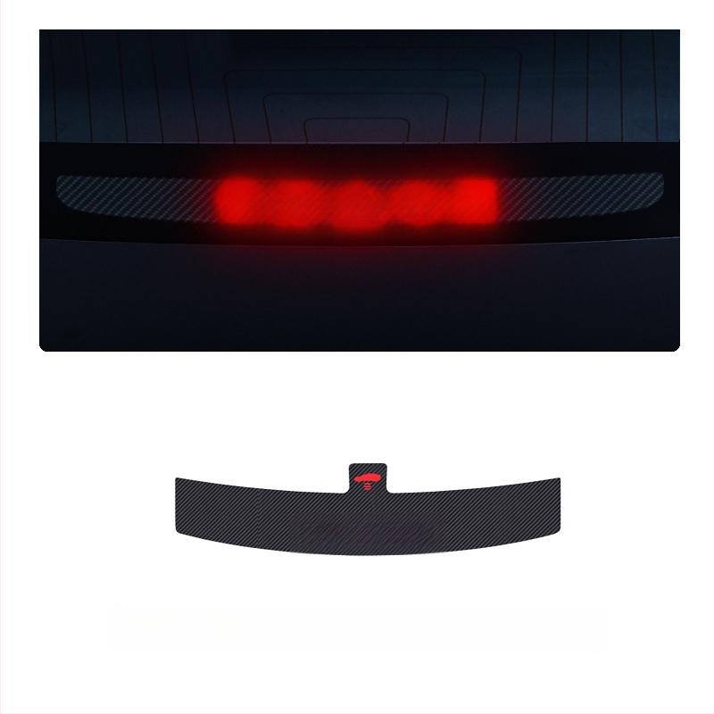 Στικερ φωτιστικού αυτοκινήτου για Tesla Model 3/Y με υφή ανθρακονημάτων, υλικό αντίγραφο ανθρακονήματος, εγκατάσταση με κύπελλο αναρρόφησης, προσαρμόσιμο