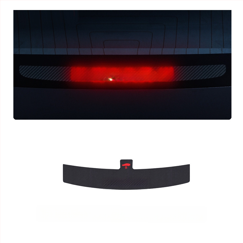 Στικερ φωτιστικού αυτοκινήτου για Tesla Model 3/Y με υφή ανθρακονημάτων, υλικό αντίγραφο ανθρακονήματος, εγκατάσταση με κύπελλο αναρρόφησης, προσαρμόσιμο