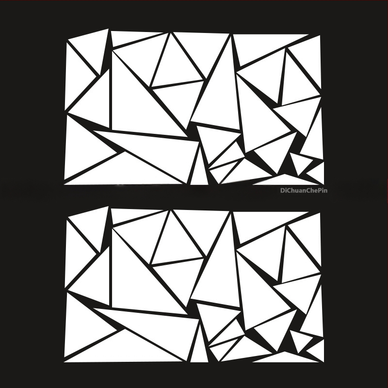 Kasusi γεωμετρικό τρίγωνο αυτοκόλλητο για το αμάξωμα με αυτοκόλλητο βινύλιο – DIY decal