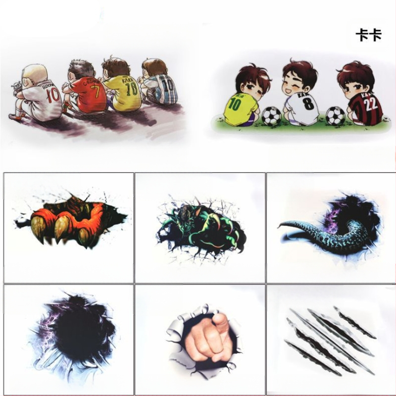 Αυτοκόλλητο αμαξώματος αυτοκινήτου, 3D υλικό, καρτούν σχέδιο, ισχυρή πρόσφυση, κατάλληλο για αυτοκίνητα