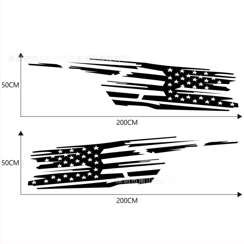 D-1277 αυτοκόλλητο για το σώμα του Wrangler με ρίγες και γραφικό εθνικής σημαίας, PVC βινύλιο, ισχυρή πρόσφυση, εξωτερική χρήση, σειρά ρίγες