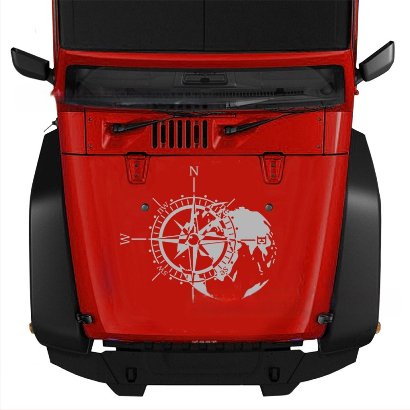 Karlor Compass pašlīmējošā auto uzlīme motora pārsega Jeep Wrangler