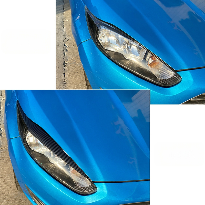 Ford Fiesta MK6.5 priekšējā lukturi uzacu dekoratīvā lenta (2013-2017) - AMP-Z ABS, spēcīga piestiprināšana, piemērots lukturiem