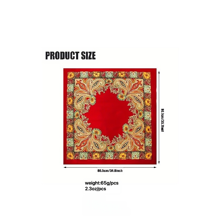 Φουλάρι με Paisley σχέδιο, πολυεστέρας warp-knitted, 100% πολυεστέρας, εκτύπωση, Άνοιξη 2025