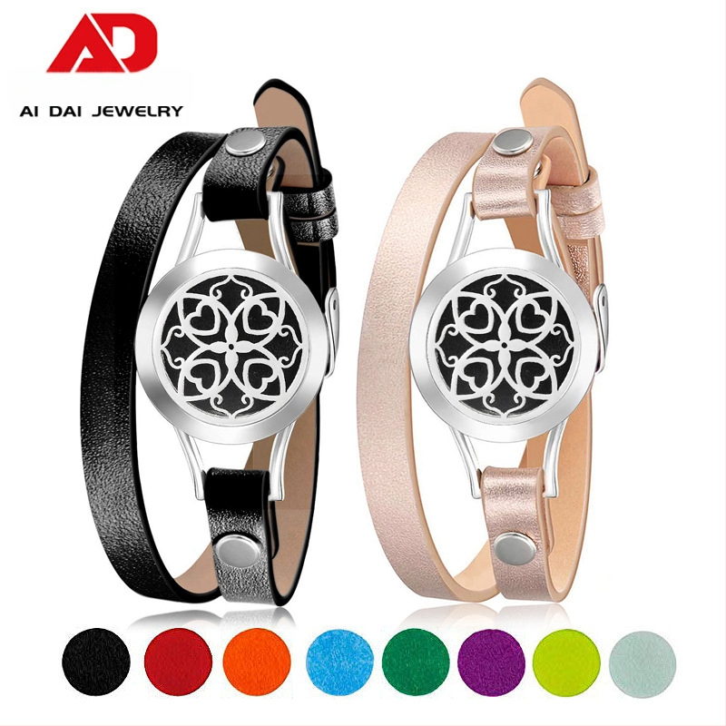 Ανοξείδωτο βραχιόλι διάχυσης αιθέριων ελαίων, IBERIS, Unisex, ελαφρύς πολυτελής σχεδιασμός, Διακόσμηση με άνθη, Αρωματοθεραπεία