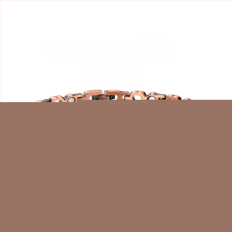 Μαγνητικό βραχιόλι αστραγάλου από χαλκό, σε σχήμα καρδιάς, γυναικείο, κορεατικό στυλ, ατόφιος χαλκός